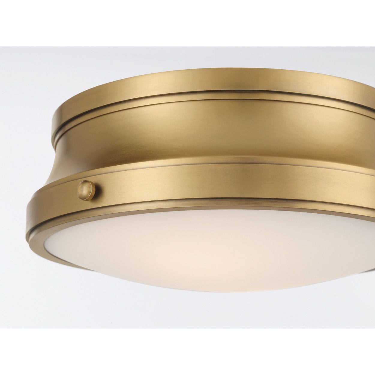 Image 5 Minka Lavery Purelight 2-Light 15-in Legacy Brass Flush Mount with Shade more views