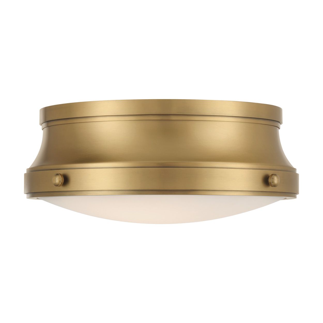 Image 6 Minka Lavery Purelight 2-Light 15-in Legacy Brass Flush Mount with Shade more views