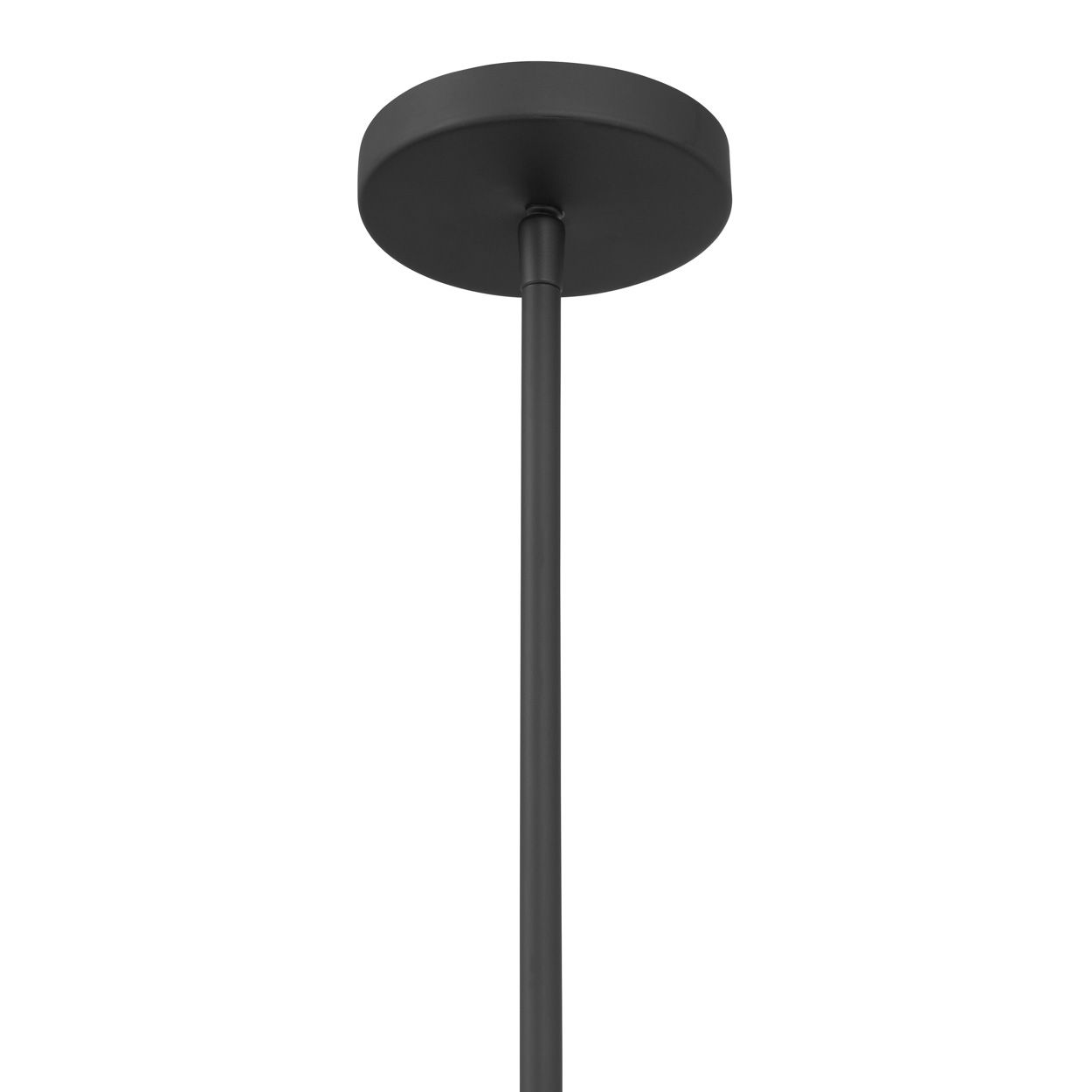 Minka Lavery Ravik 1-Lt 15.5in Black Pendant to Semi-Flush with Glass Shade