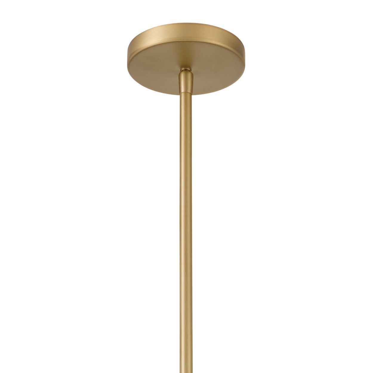 Minka Lavery Ravik 1-Lt 15.5in Brass Pendant to Semi-Flush with Glass Shade