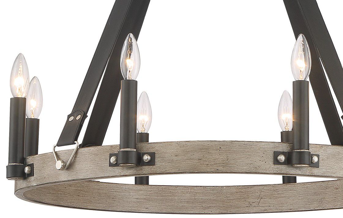 Image 3 Minka-Lavery Rawson Ridge 8-Light Aged Silverwood and Black Chandelier more views