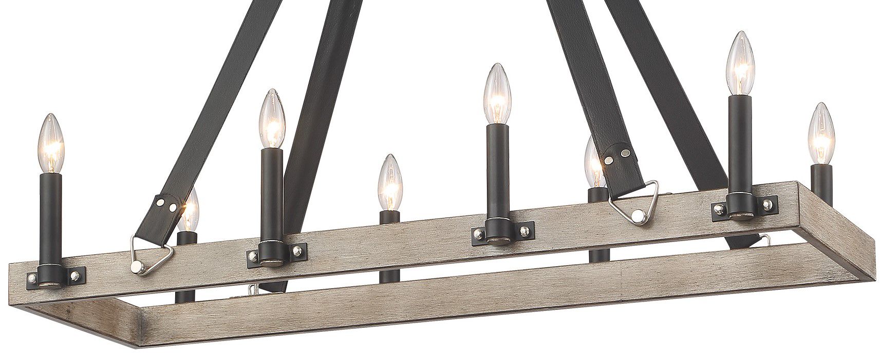 Image 3 Minka-Lavery Rawson Ridge 8-Light Silverwood and Black Linear Chandelier more views