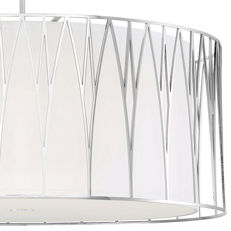 Image 3 Minka Lavery Regal Terrace LED 32-in Polished Nickel Pendant with Shade more views
