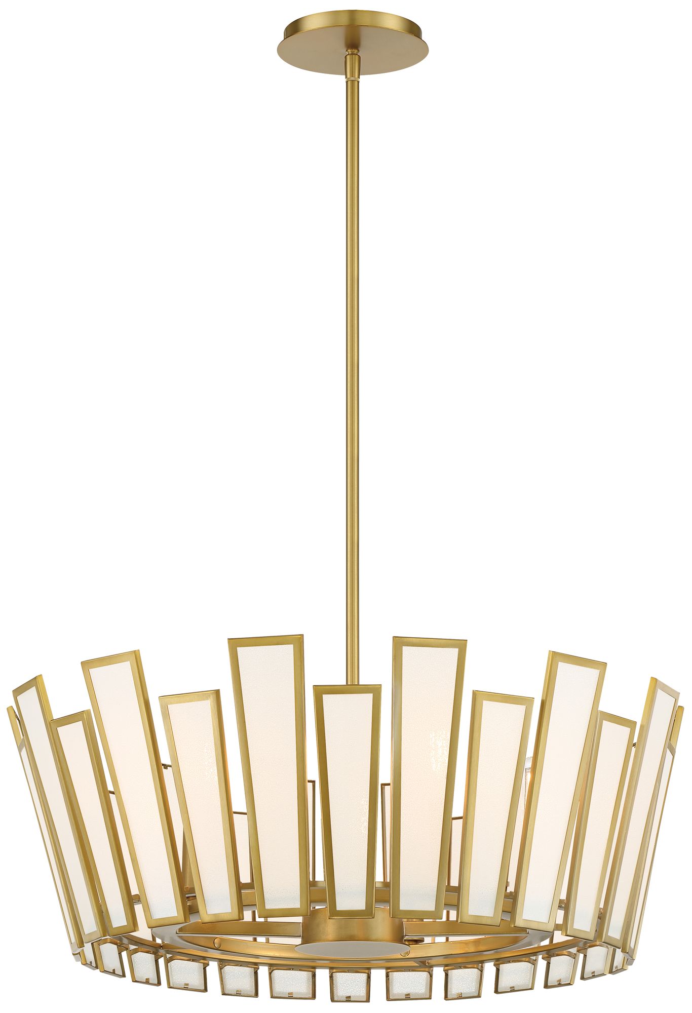 Minka-Lavery Ricochet 5-Light Soft Brass Pendant with Glass Shades