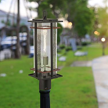 Minka Lavery San Marcos 20 1/2" Black and Copper Outdoor Post Light