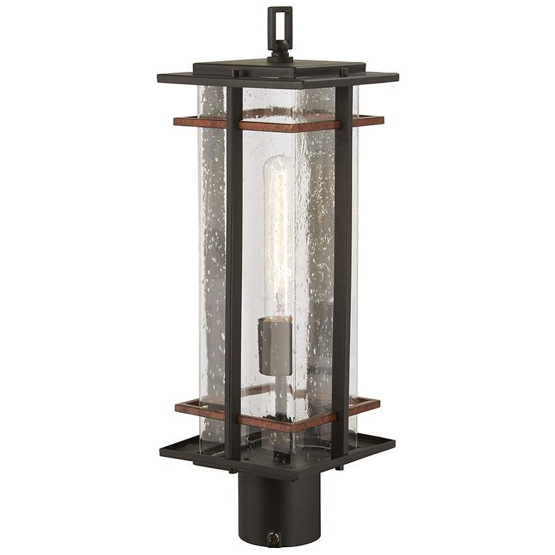 Image 2 Minka Lavery San Marcos 20 1/2" Black and Copper Outdoor Post Light