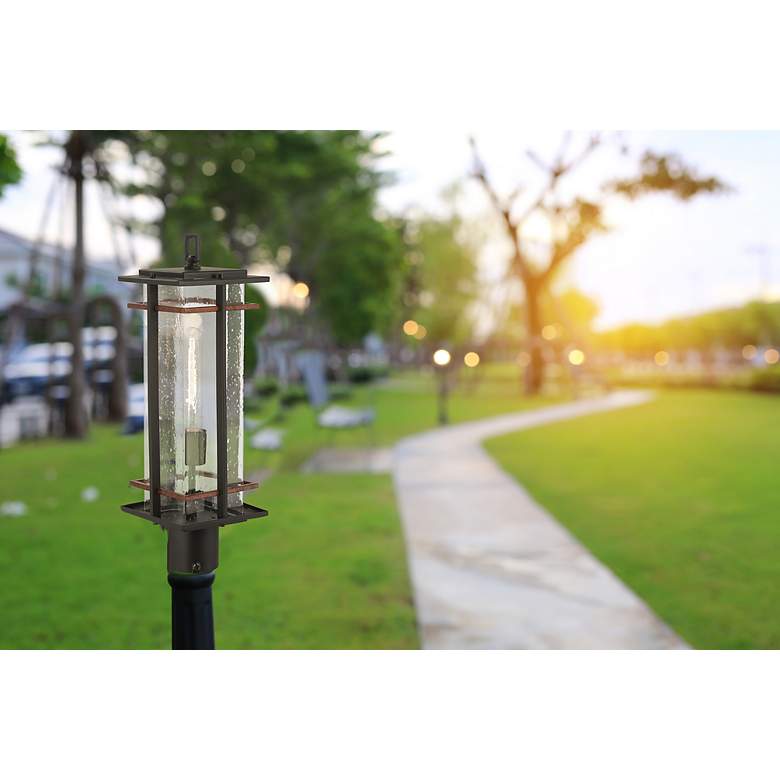 Image 6 Minka Lavery San Marcos 20 1/2" Black and Copper Outdoor Post Light more views