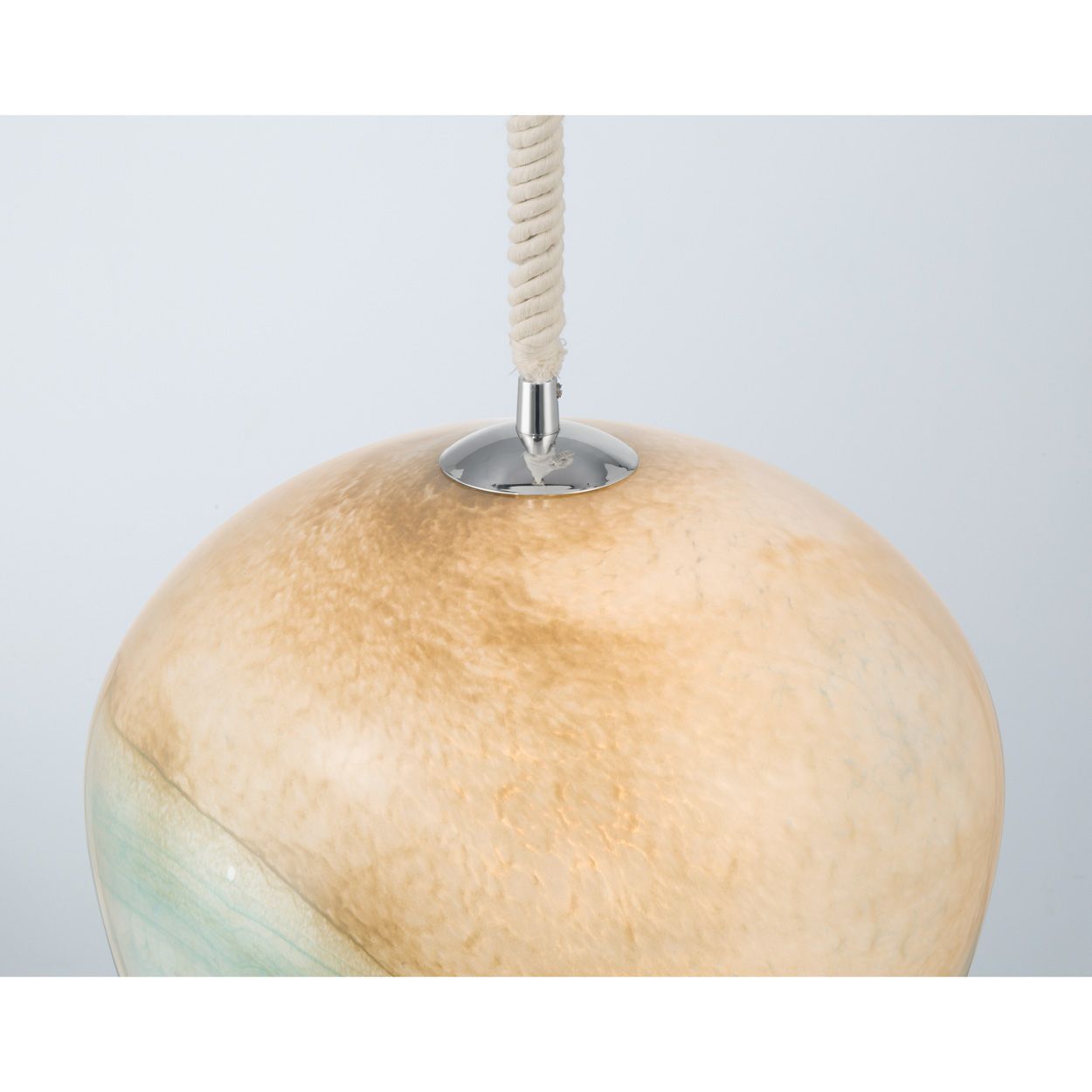 Thumbnail4 of Minka Lavery Sandrelle 1-Light 13.25-in Polished Nickel Pendant with Shade more views