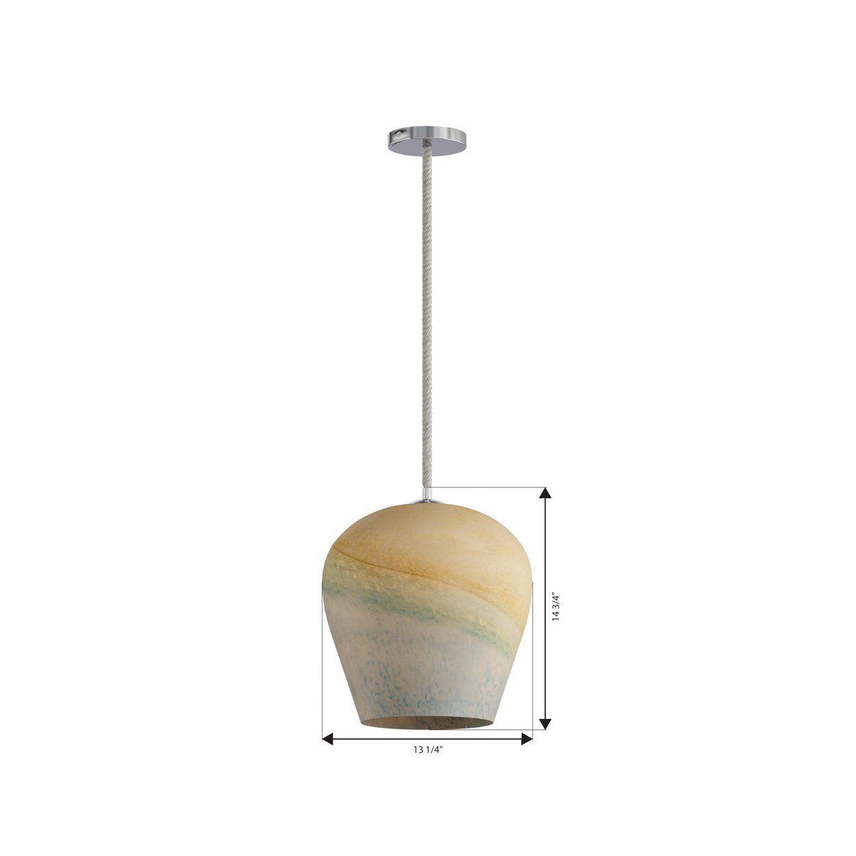 Minka Lavery Sandrelle 1-Light 13.25-in Polished Nickel Pendant with Shade