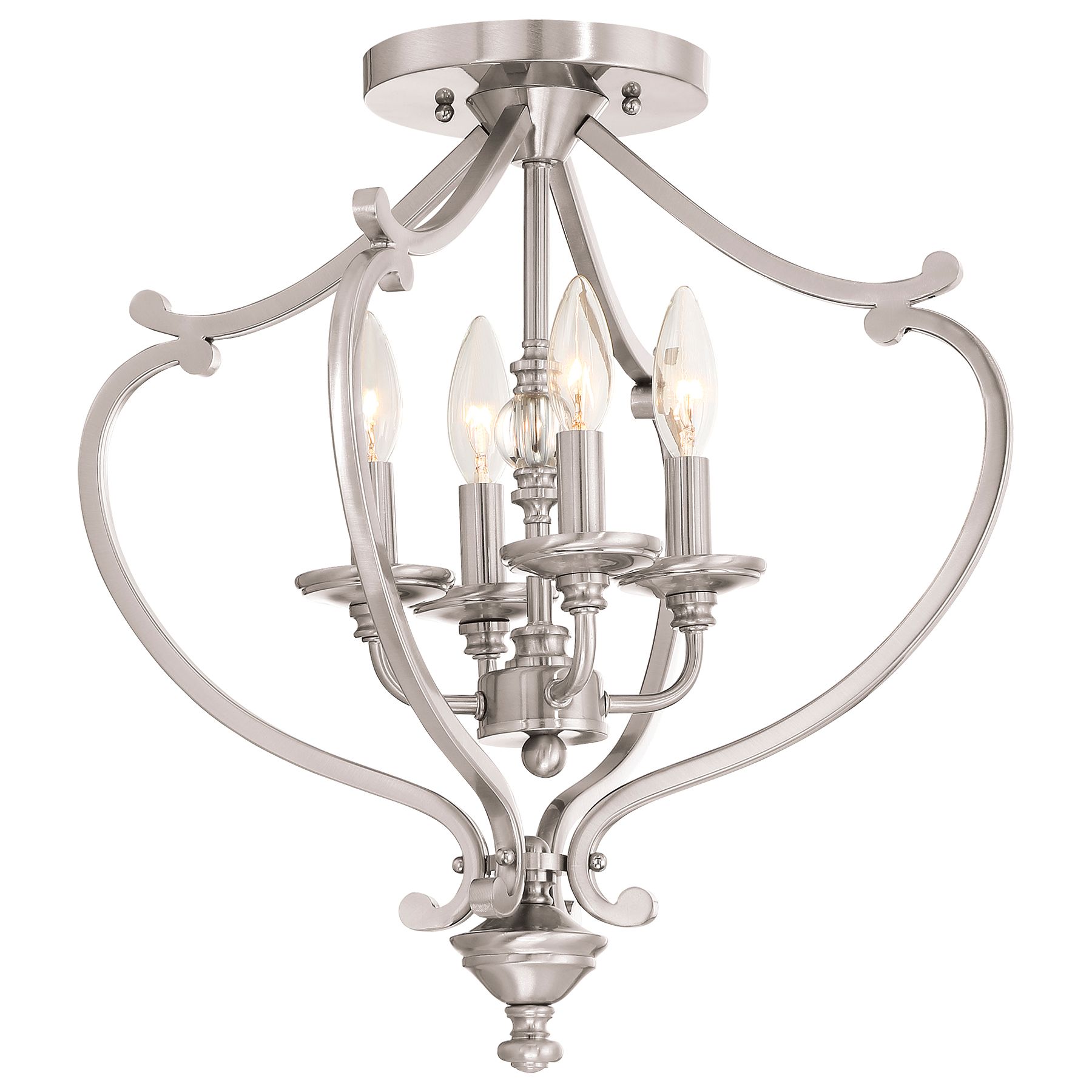 Image 6 Minka Lavery Savannah Row 18" Wide Brushed Nickel Ceiling Light more views