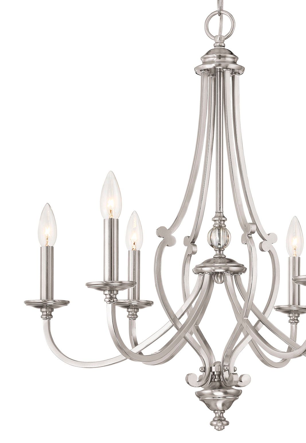 Image 5 Minka Lavery Savannah Row 26" Nickel 6-Light Candelabra Chandelier more views