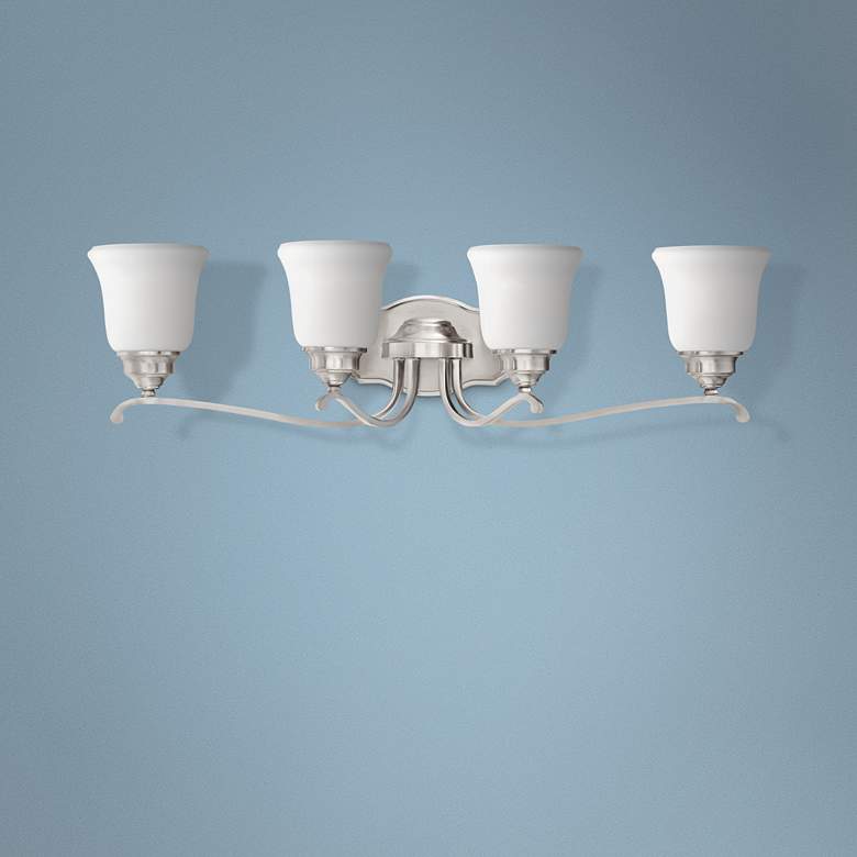 Image 1 Minka Lavery Savannah Row 31" Wide Brushed Nickel 4-Light Bath Light