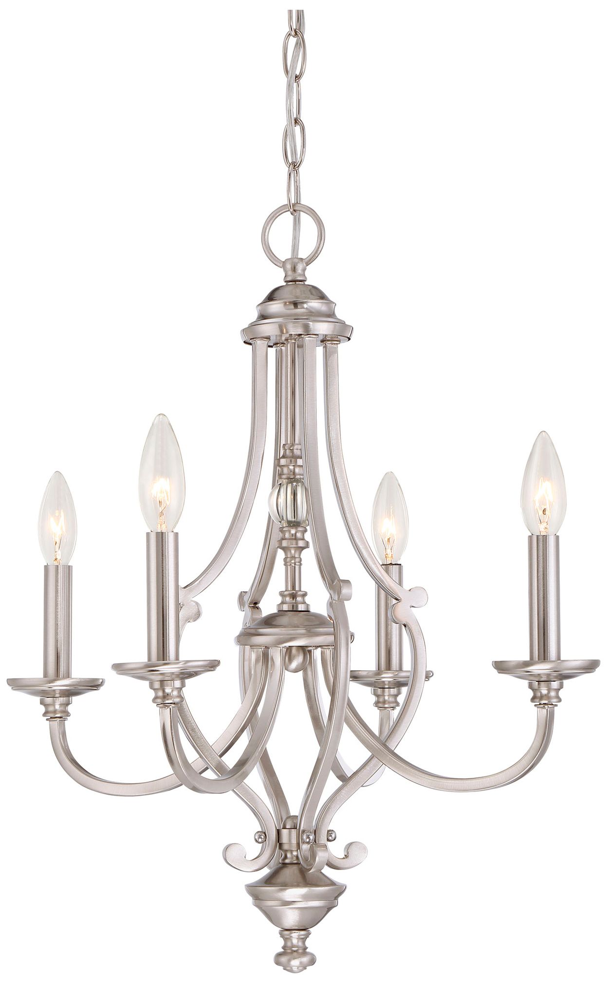 Image 2 Minka-Lavery Savannah Row 4-Light Brushed Nickel Chandelier