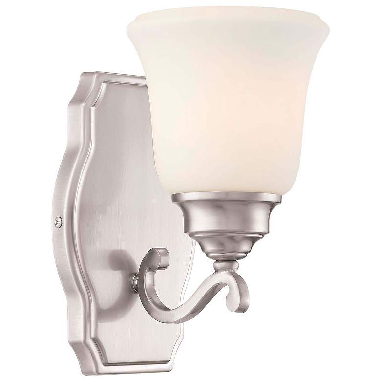 Image 1 Minka Lavery Savannah Row 9 1/4" High Brushed Nickel Wall Sconce