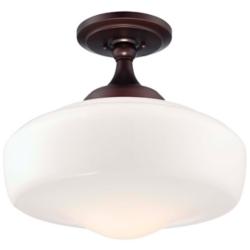 Minka Lavery Schoolhouse Style 17 1/4" Brushed Bronze Ceiling Light
