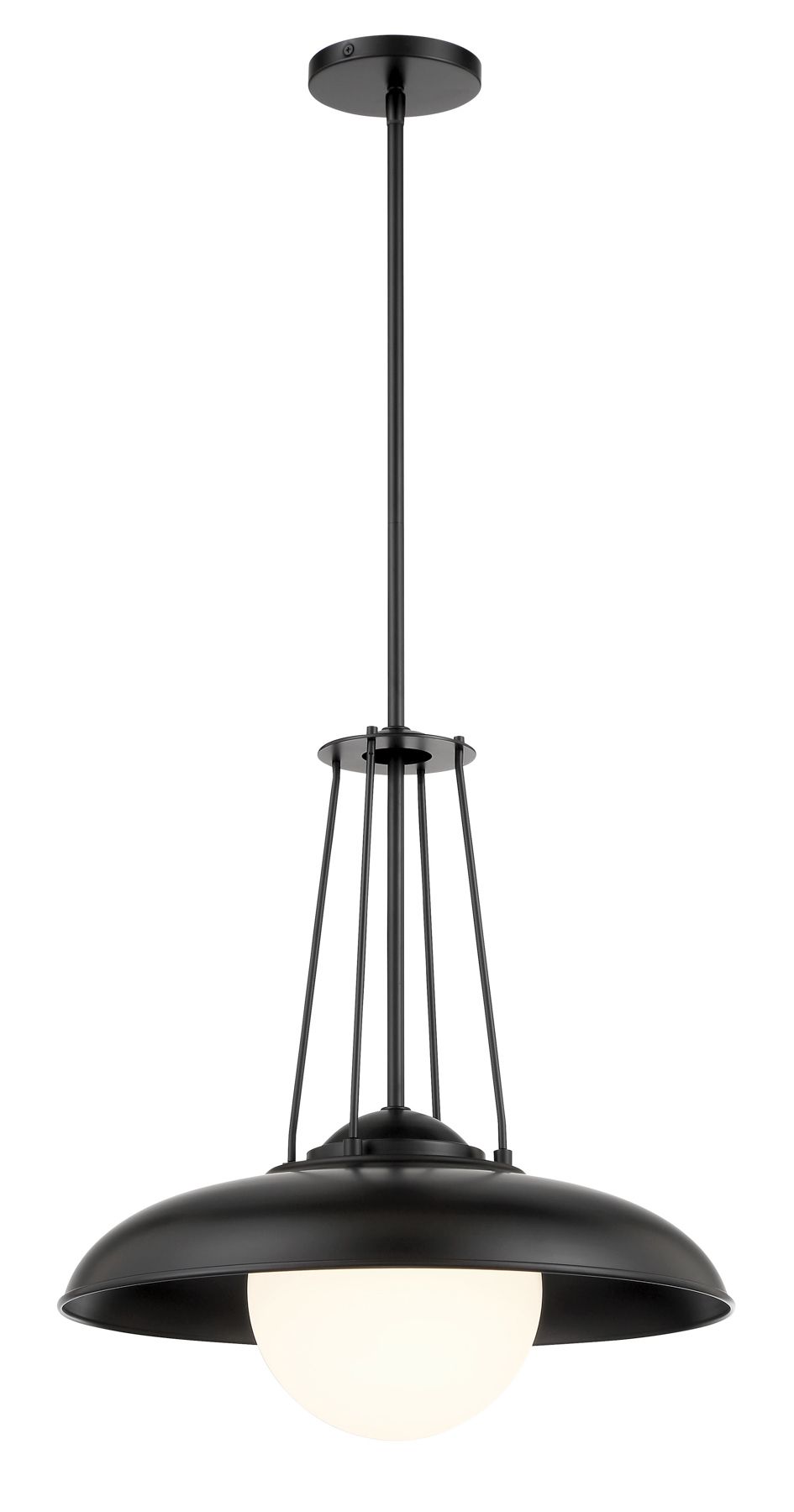 Minka-Lavery Schooner Ridge 1-Light 18.25-in Coal Black Mini Pendant