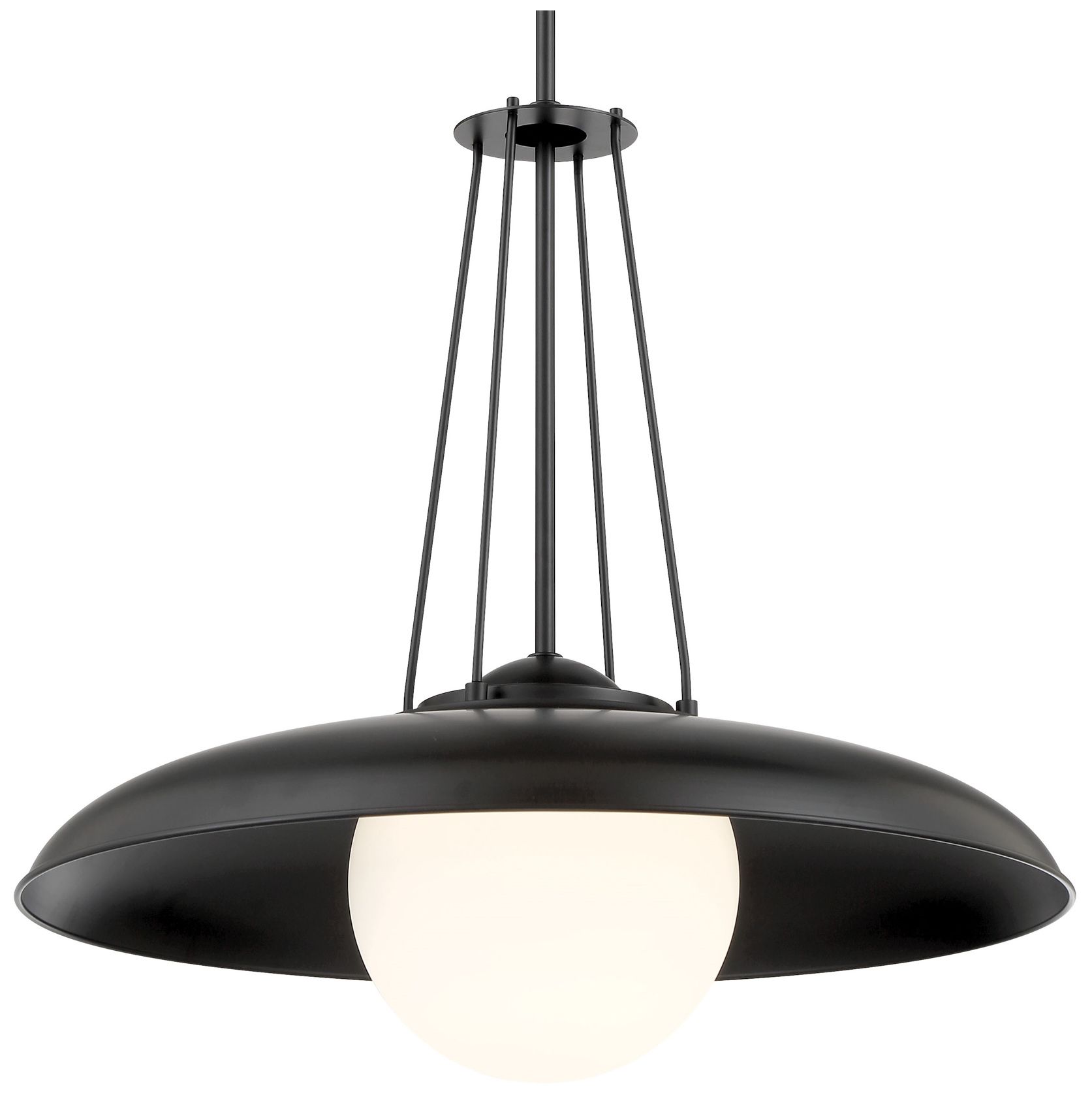 Image 3 Minka-Lavery Schooner Ridge 1-Light 24.25-in Coal Black Mini Pendant more views