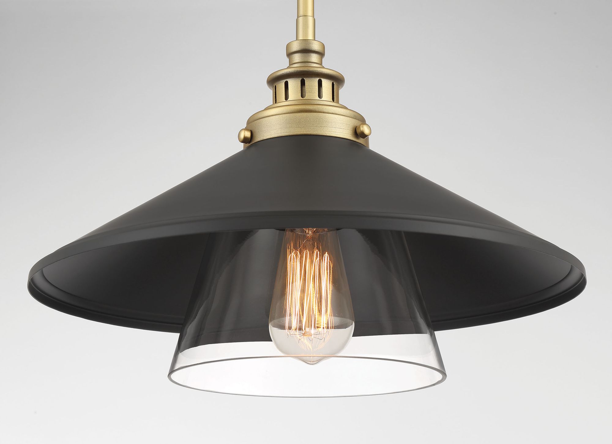 Image 7 Minka-Lavery Segan 1-Light Coal and Soft Brass Mini Pendant more views