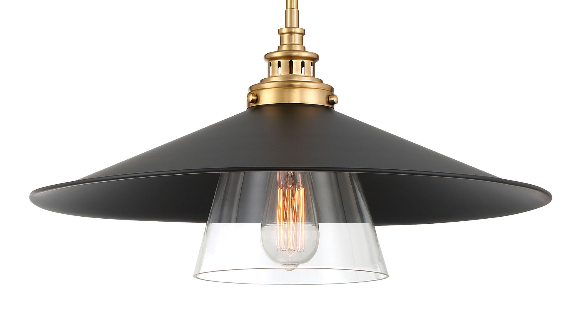 Image 5 Minka-Lavery Segan 1-Light Coal and Soft Brass Mini Pendant more views