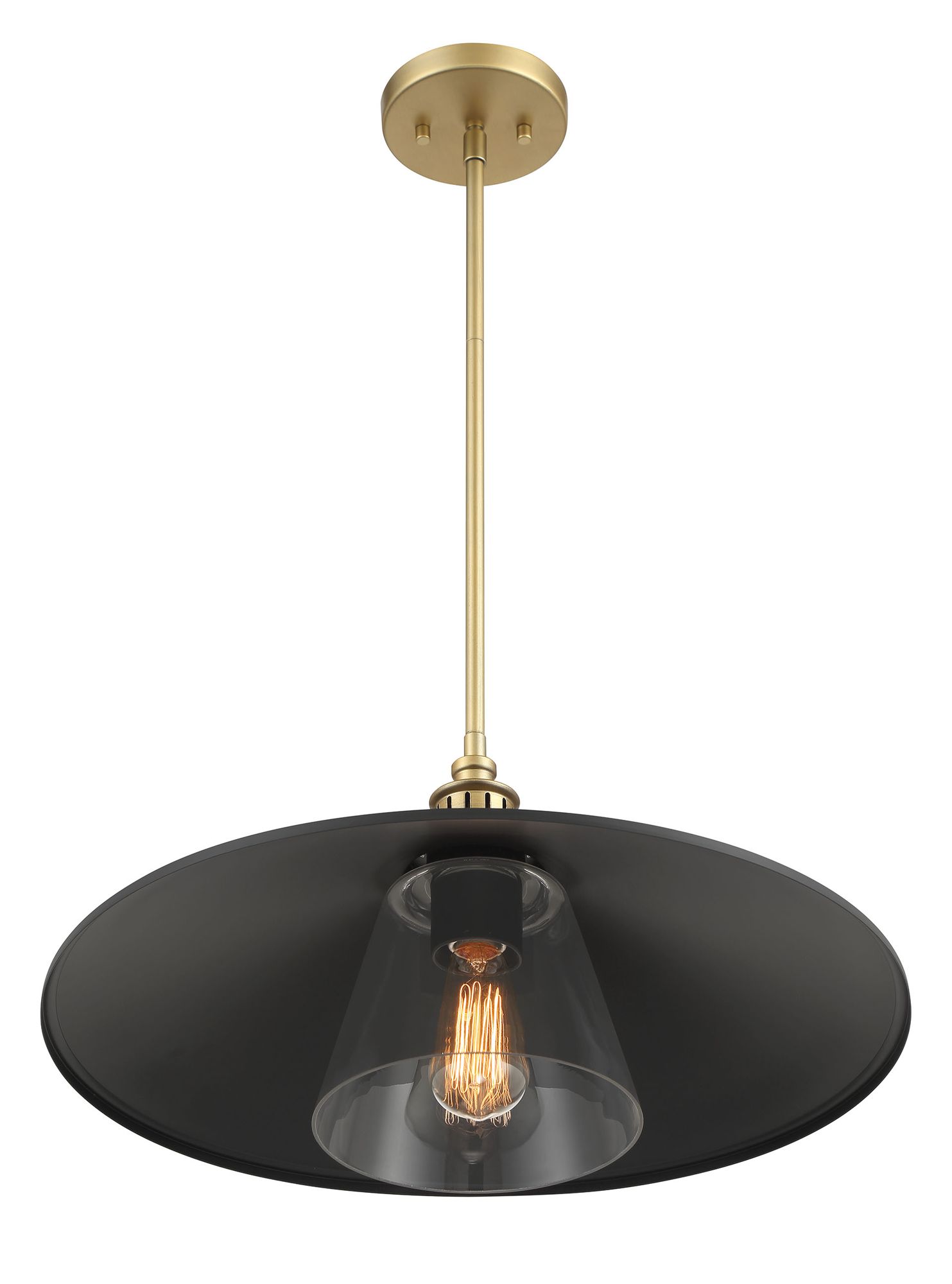 Image 6 Minka-Lavery Segan 1-Light Coal and Soft Brass Mini Pendant more views