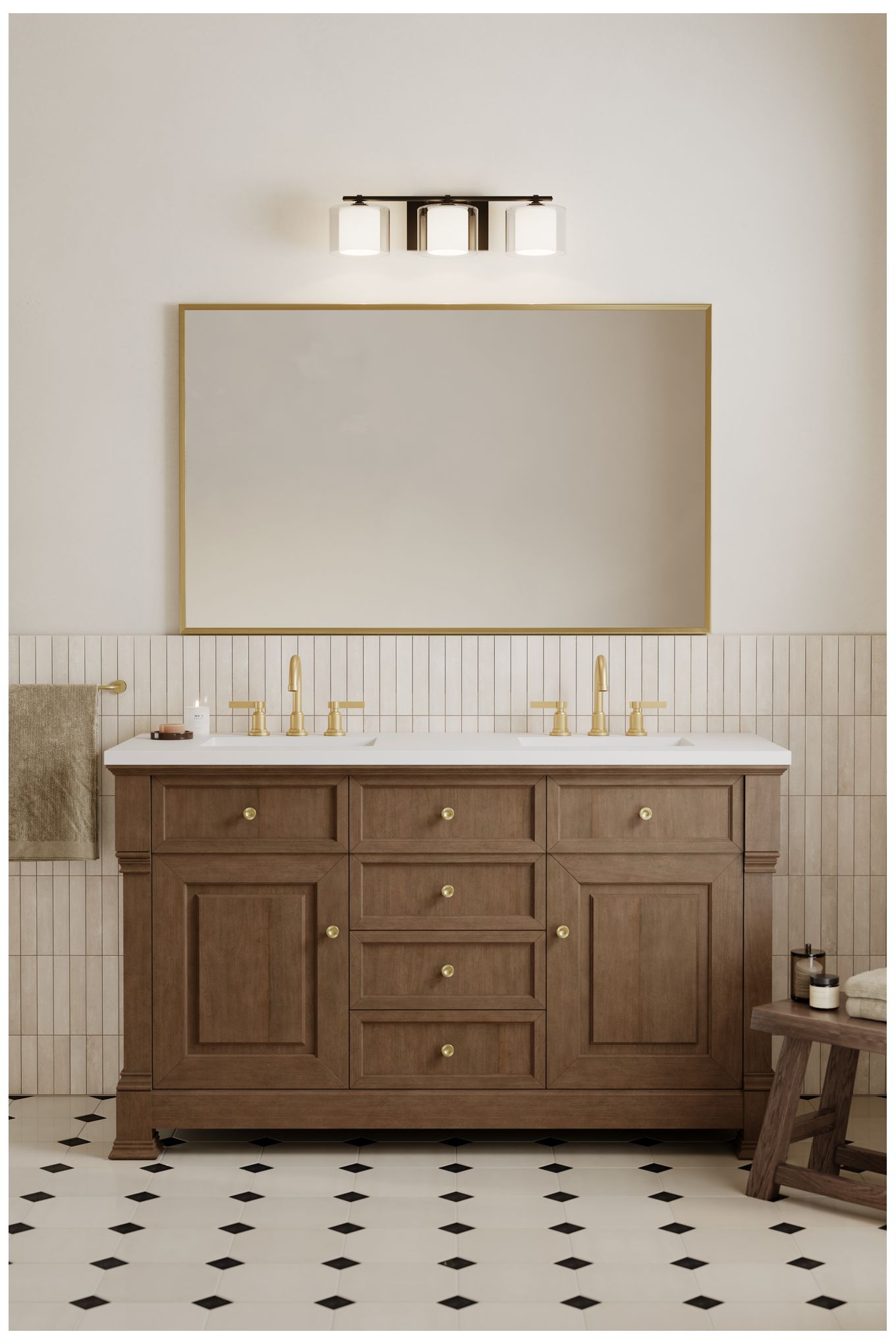 Image 4 Minka Lavery Seville 3-Lt 22.75-in Dark Matte Black Vanity Light with Shade more views