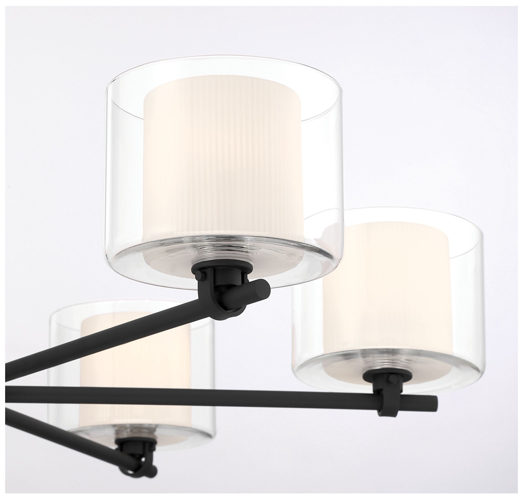 Minka Lavery Seville 6-Light 32-in Dark Matte Black Chandelier with Shade
