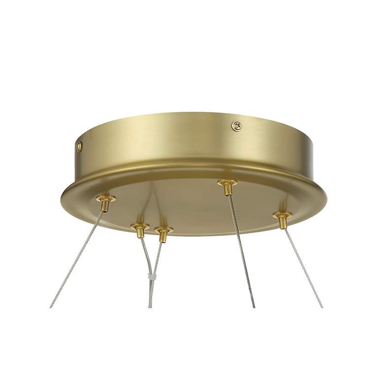Image 5 Minka Lavery Sevryn LED 19.57-in Soft Brass Semi-Flush with Glass Shade more views