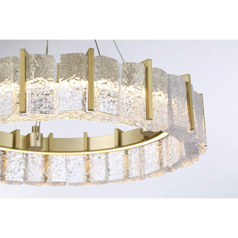 Image 7 Minka Lavery Sevryn LED 19.57-in Soft Brass Semi-Flush with Glass Shade more views