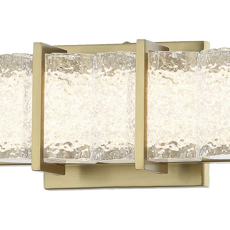 Image 4 Minka Lavery Sevryn LED 27.48-in Soft Brass Vanity Light with Glass Shade more views