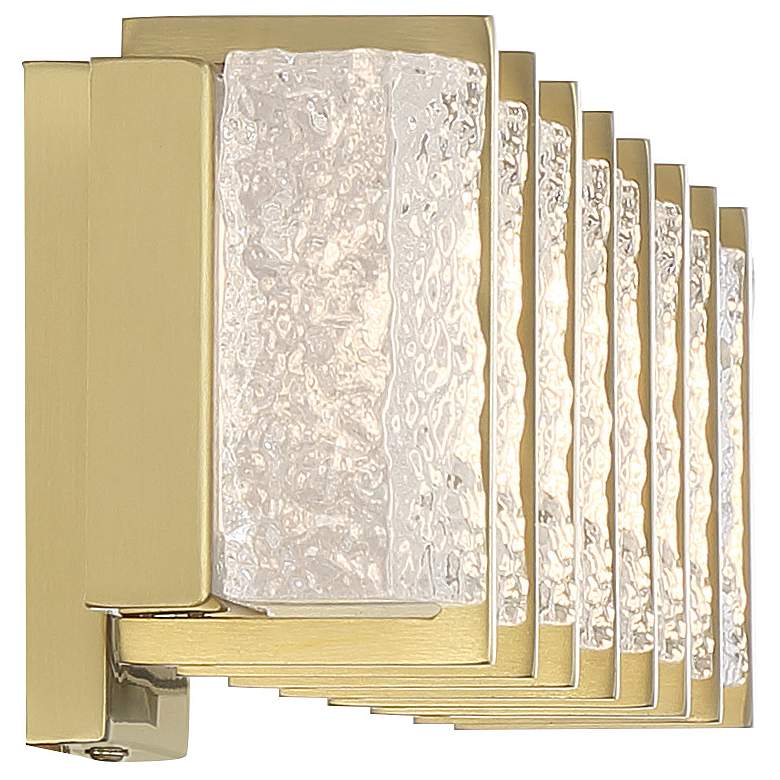 Image 5 Minka Lavery Sevryn LED 27.48-in Soft Brass Vanity Light with Glass Shade more views