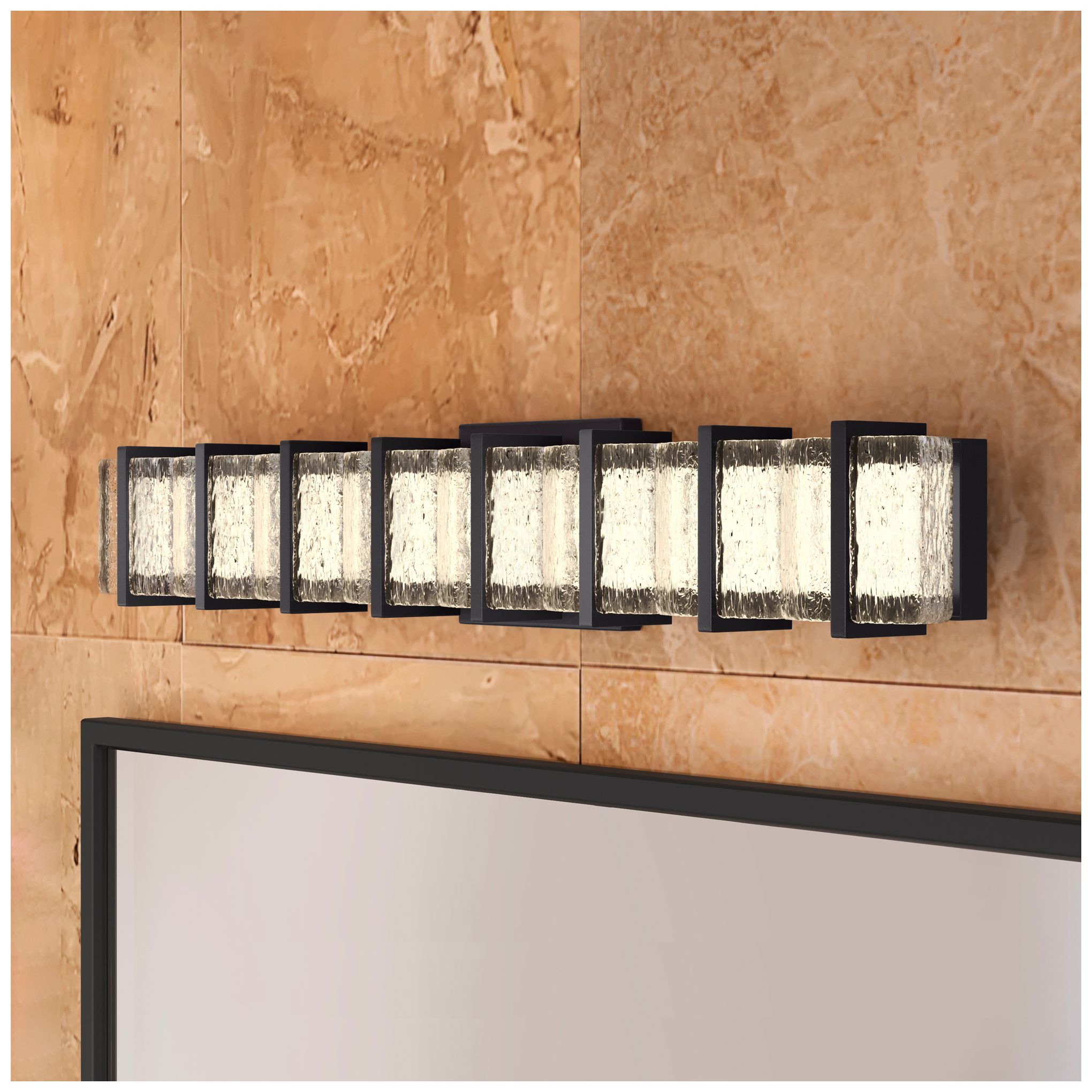 Image 2 Minka Lavery Sevryn LED 27.5-in Dark Matte Black Vanity Light with Shade more views