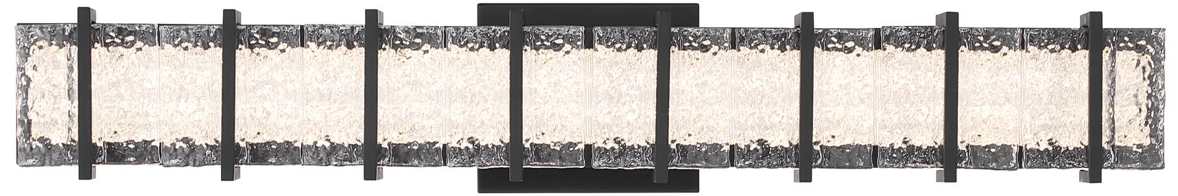 Minka Lavery Sevryn LED 27.5-in Dark Matte Black Vanity Light with Shade
