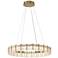 Minka Lavery Sevryn LED 27.55-in Soft Brass Ring Pendant with Glass Shade