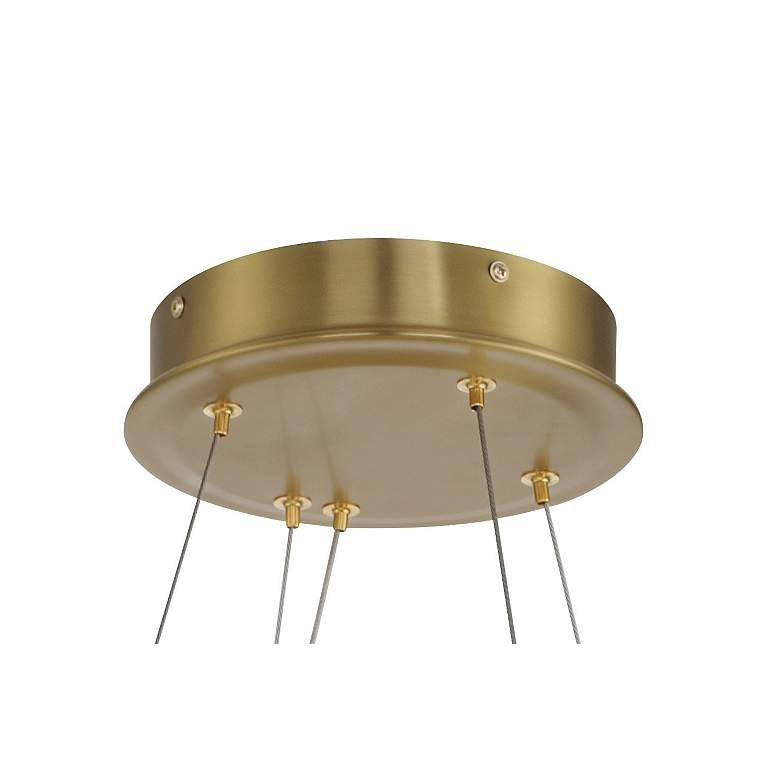 Image 3 Minka Lavery Sevryn LED 27.55-in Soft Brass Ring Pendant with Glass Shade more views