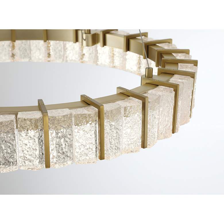 Image 4 Minka Lavery Sevryn LED 27.55-in Soft Brass Ring Pendant with Glass Shade more views