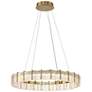 7_Minka Lavery Sevryn LED 27.55-in Soft Brass Ring Pendant with Glass Shade more views