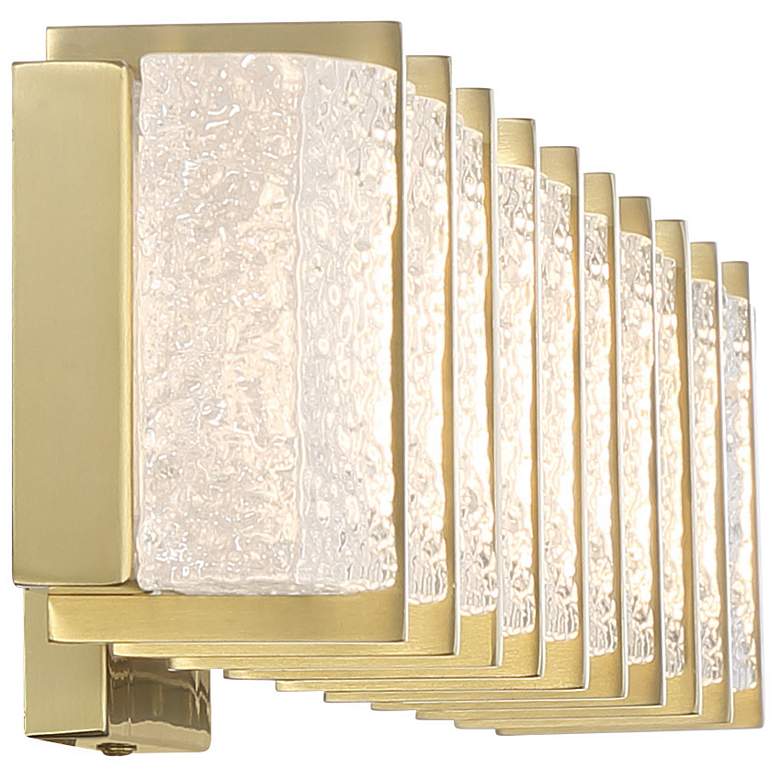 Image 5 Minka Lavery Sevryn LED 34.37-in Soft Brass Vanity Light with Glass Shade more views