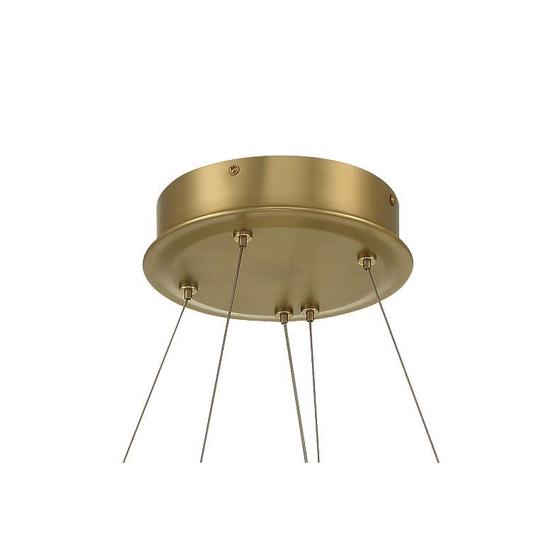Image 5 Minka Lavery Sevryn LED 36-in Soft Brass Ring Pendant with Glass Shade more views
