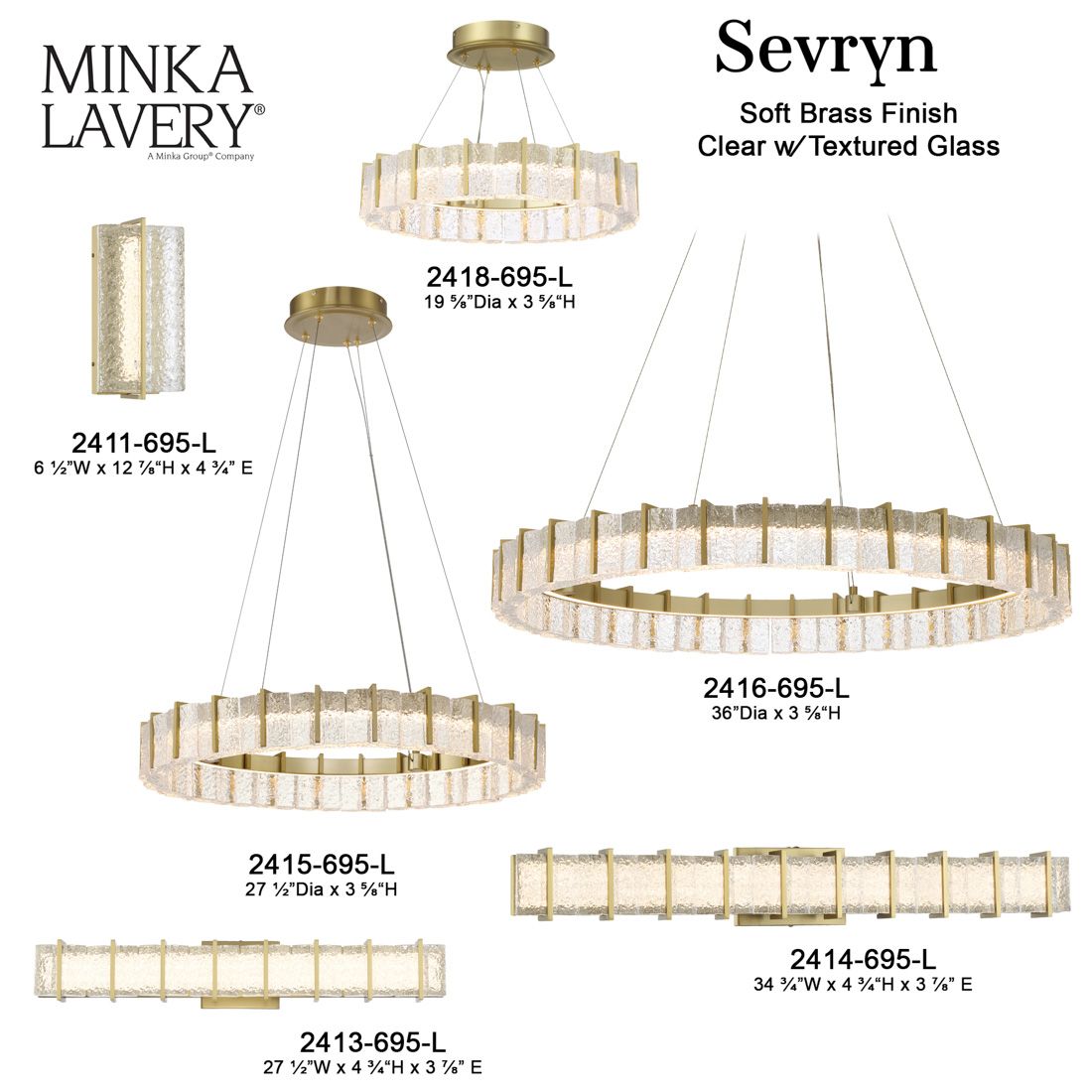 Minka-Lavery Sevryn LED 44.5-in Soft Brass Indoor Chandelier