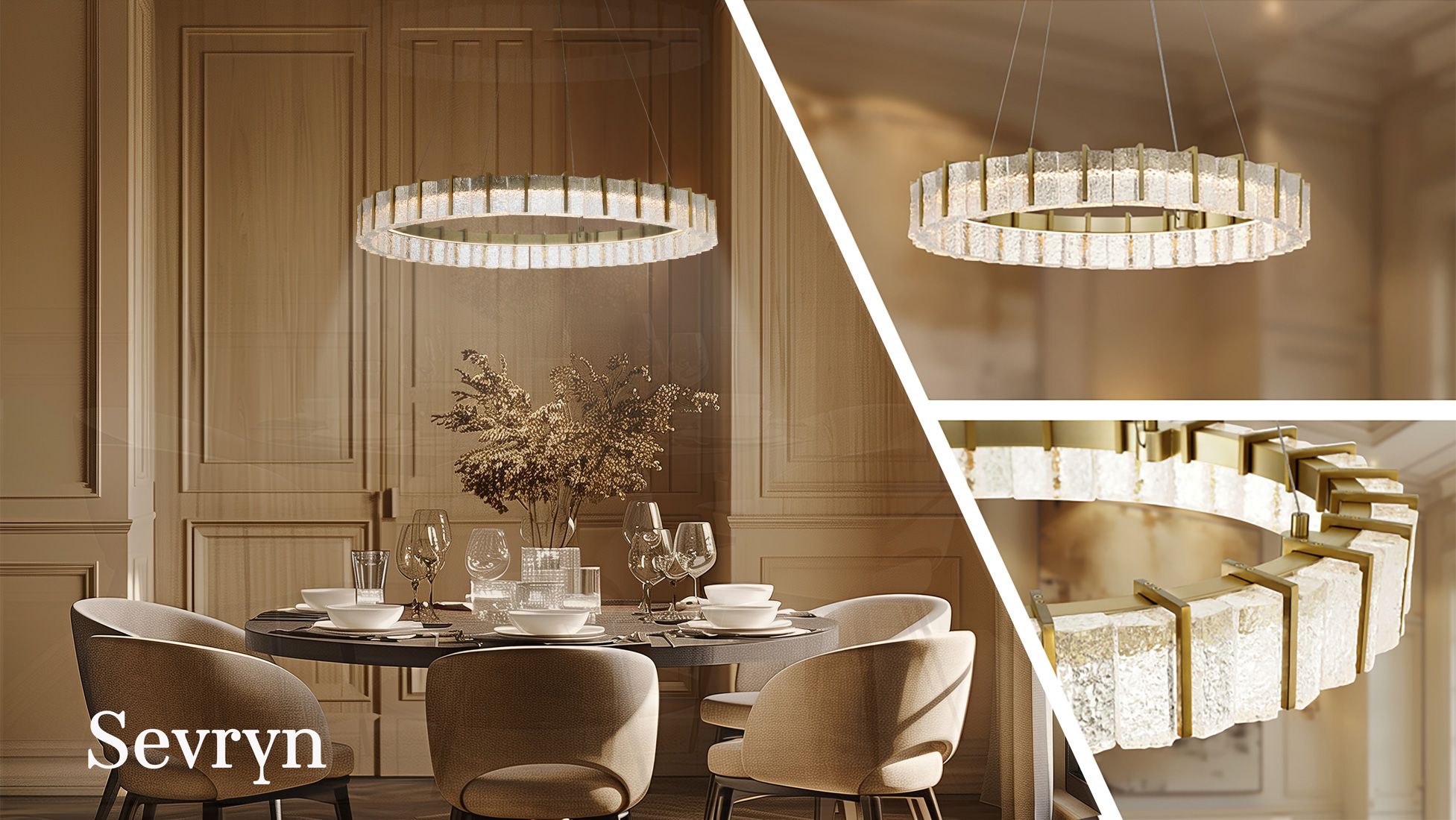 Minka-Lavery Sevryn LED 44.5-in Soft Brass Indoor Chandelier