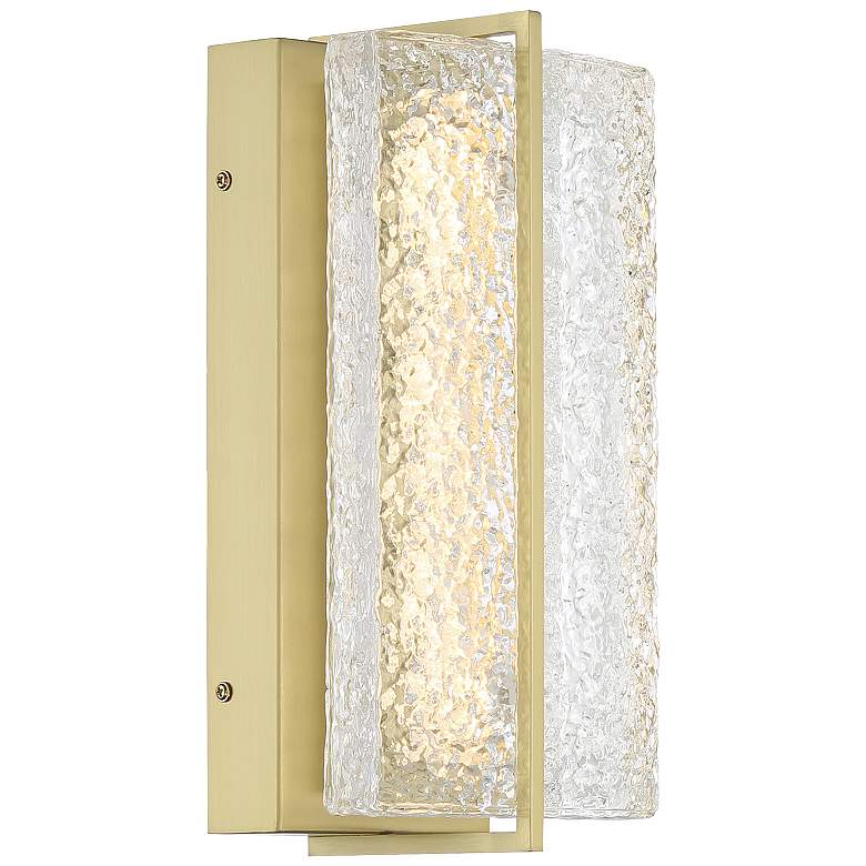 Image 1 Minka Lavery Sevryn LED 6.47-in Soft Brass Wall Sconce with Glass Shade