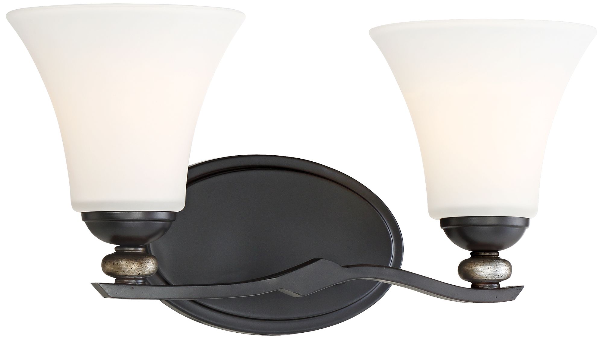 Minka-Lavery Shadowglen 2-Light Lathan Bronze and Gold Vanity Light