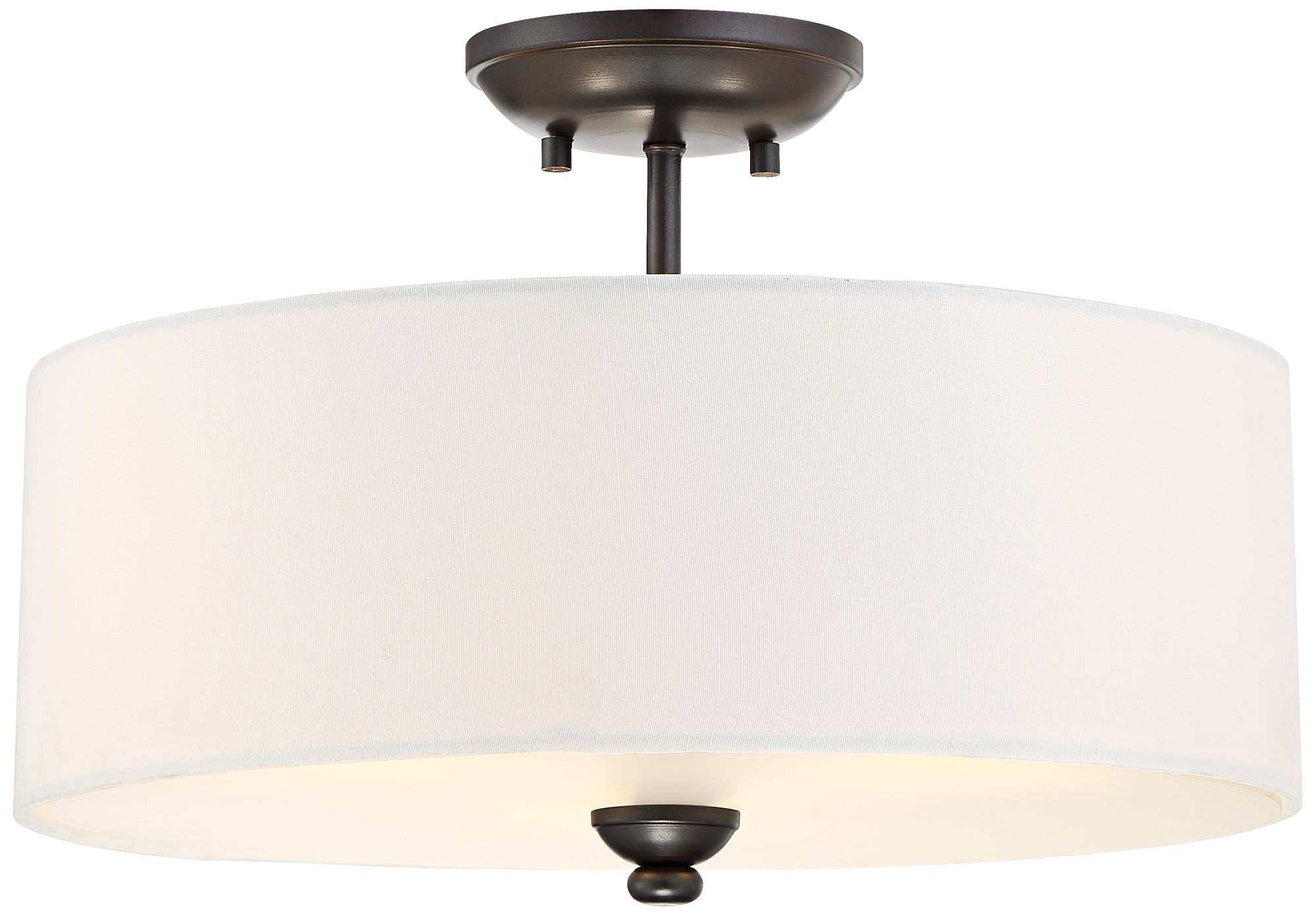 Image 2 Minka-Lavery Shadowglen 3-Light Lathan Bronze and Gold Semi Flush