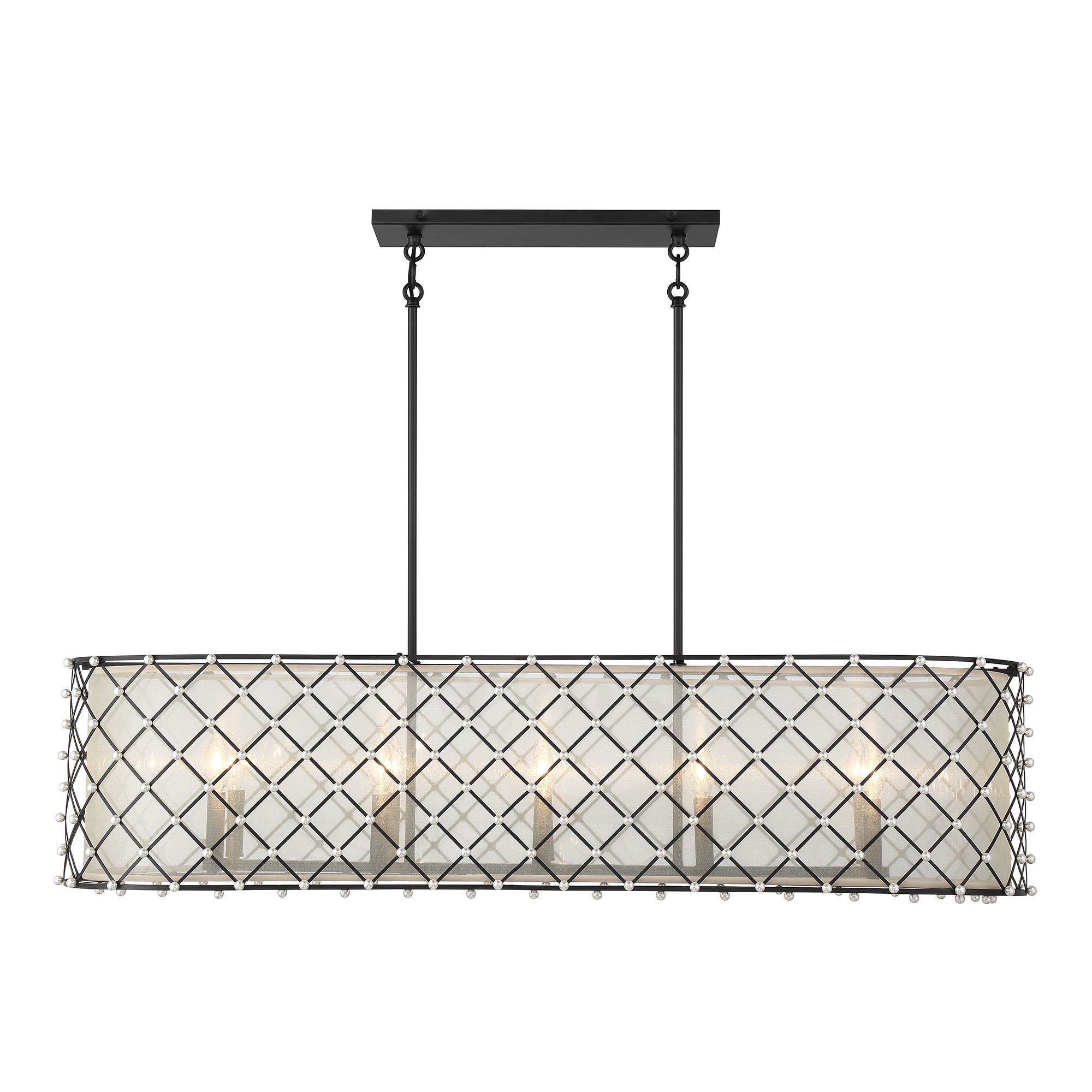 Image 5 Minka-Lavery Sheer Elegance 1-Light Coal Island Chandelier more views