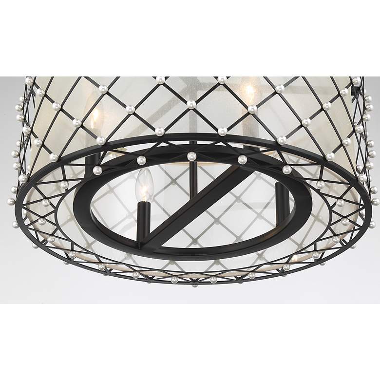 Image 4 Minka-Lavery Sheer Elegance 4-Light Coal Convert Pendant more views