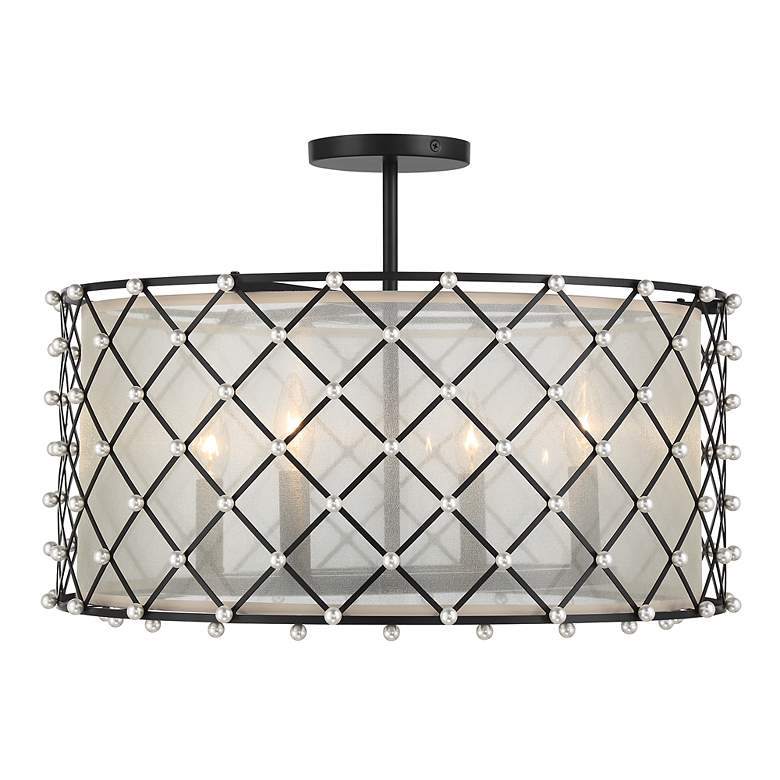 Image 7 Minka-Lavery Sheer Elegance 4-Light Coal Convert Pendant more views