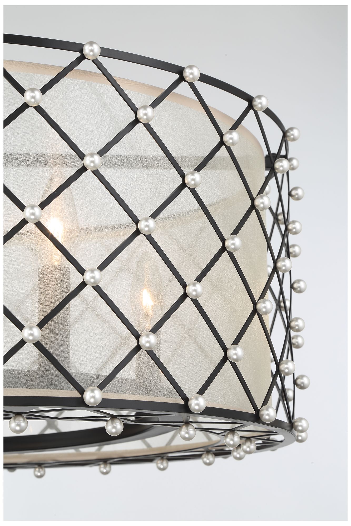 Minka-Lavery Sheer Elegance 4-Light Coal Convert Pendant