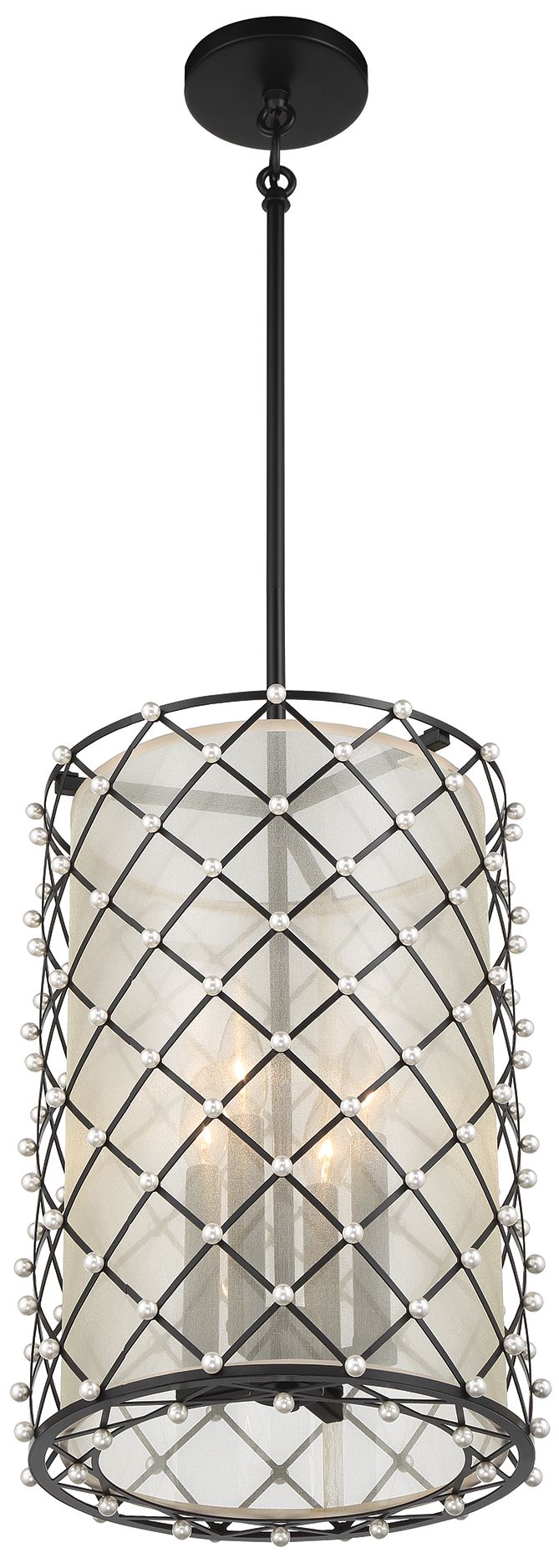 Image 3 Minka-Lavery Sheer Elegance 4-Light Coal Pendant more views