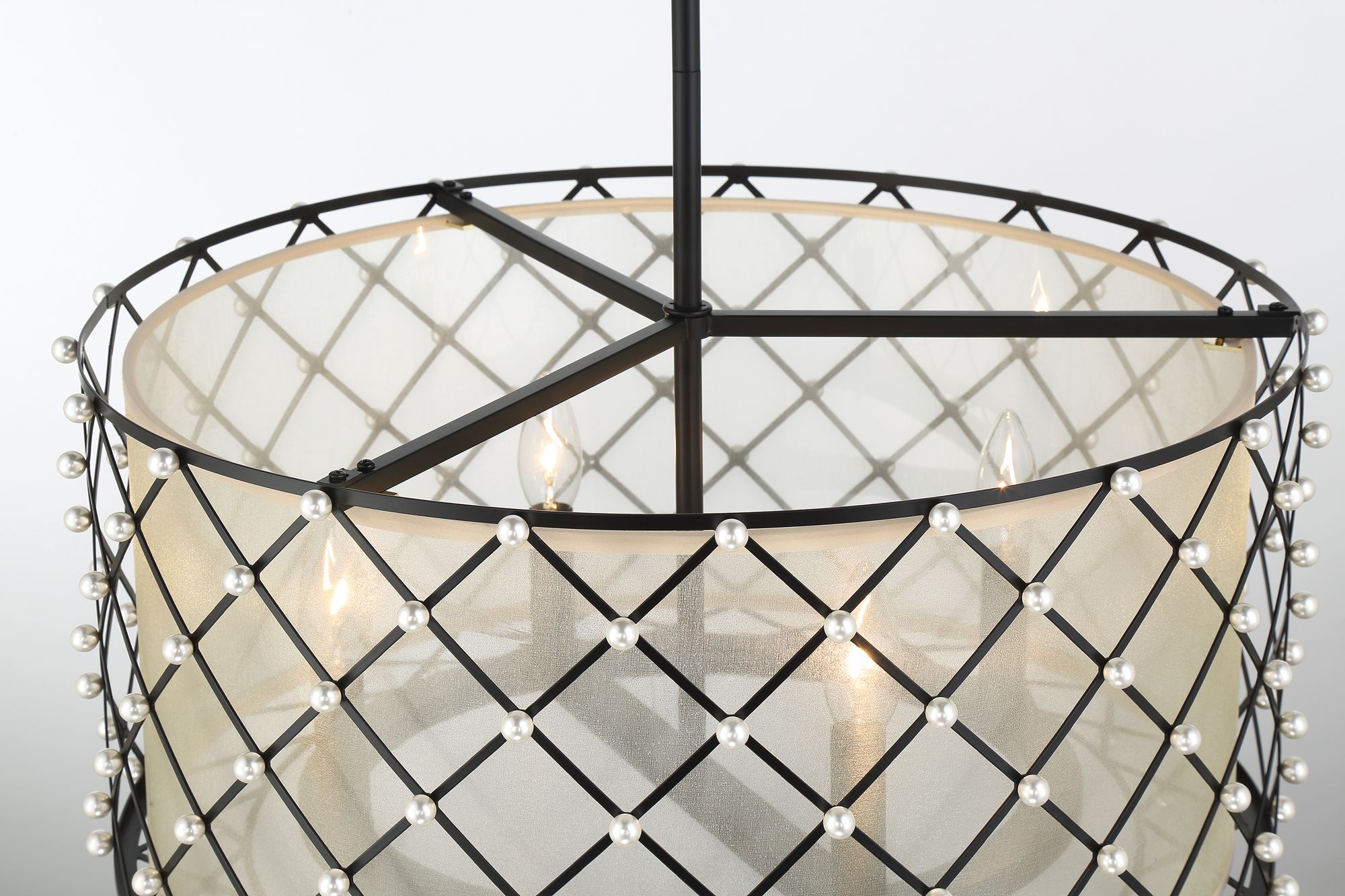 Image 4 Minka-Lavery Sheer Elegance 4-Light Coal Pendant more views
