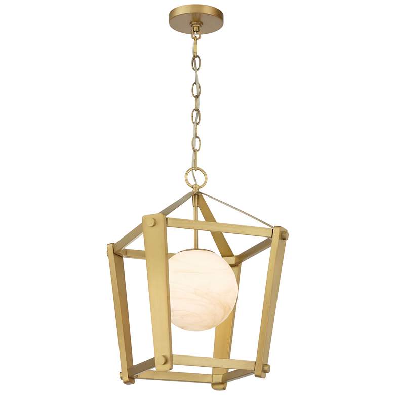 Image 1 Minka-Lavery Shimmer 1-Light 13-in Legacy Brass Indoor Pendant